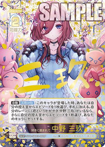 好きに囲まれて 中野 三玖